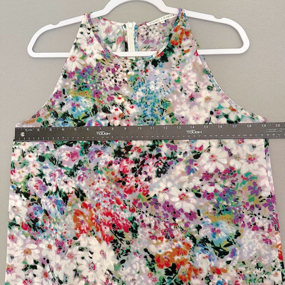 Violet & Claire Multicolored Watercolor Floral Layered Tank Sleeveless Blouse M - Picture 8 of 9